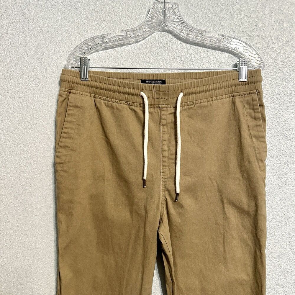 Elwood Joggers Pants Mens Size Medium Tan Khaki Drawstring Pockets Tapered - Picture 2 of 12